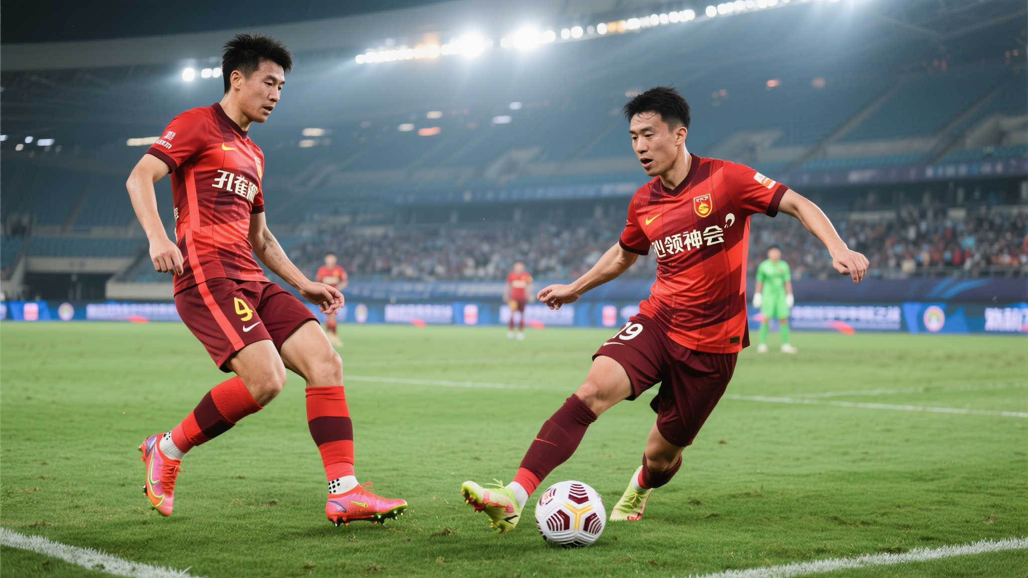 在足球赛场上，球员之间的默契往往是决定比赛胜负的关